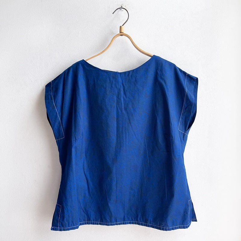 Overdyed Indigo Bateau Top
