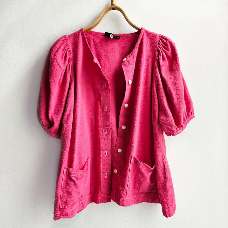 Trapeze Jacket Overdyed Rose Silk