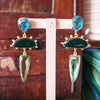 Zoda Blue & Green Gemstone Earring