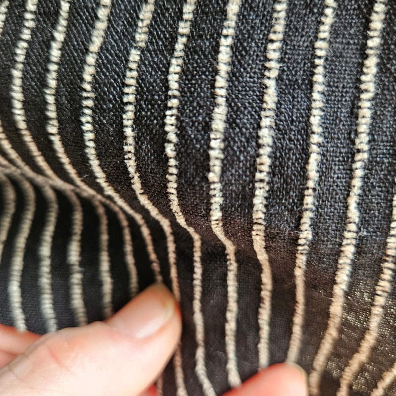 Favourite Dress Black with Textured Stripe