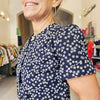 Todays the Day Shirt Indigo Flowers