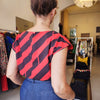 Dragstar Bateau Top Diagonal Printed Cotton Red