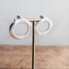 Organic Stud Earrings - Silver