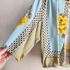 Bolero Blue/Yellow Rose and Polka Dot