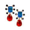 Natural Stone Earring - Blue/Red