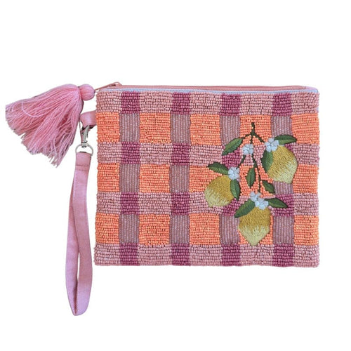 Zoda Beaded Lemon Purse
