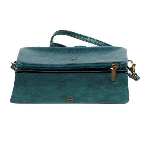 Maison Fanli Clutch Cross Body - Metallic Emerald