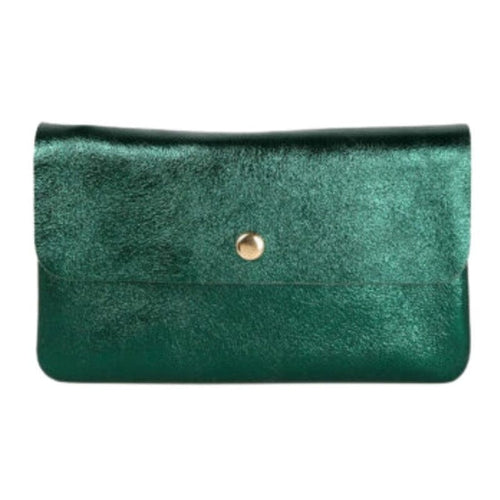 Maison Fanli Clutch Cross Body - Metallic Green