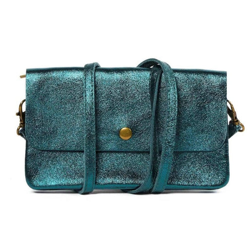 Maison Fanli Clutch Cross Body - Metallic Emerald