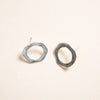 Organic Stud Earrings - Silver