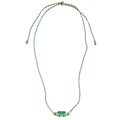 Zoda Blue & Green Cord Necklace