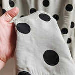 Dragstar Bateau Top Silver Grey Silk with Black Polka Dot