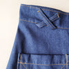 Retro Patch Pocket Denim A-Line Skirt