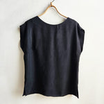 Dragstar Black Tencel Bateau top