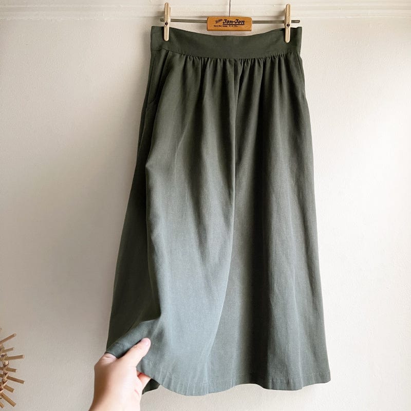 Miranda Middie Skirt - Sage Tencel