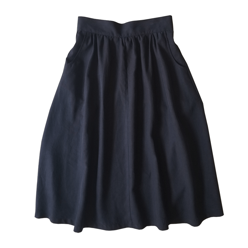 Miranda Middie Skirt - Black Tencel