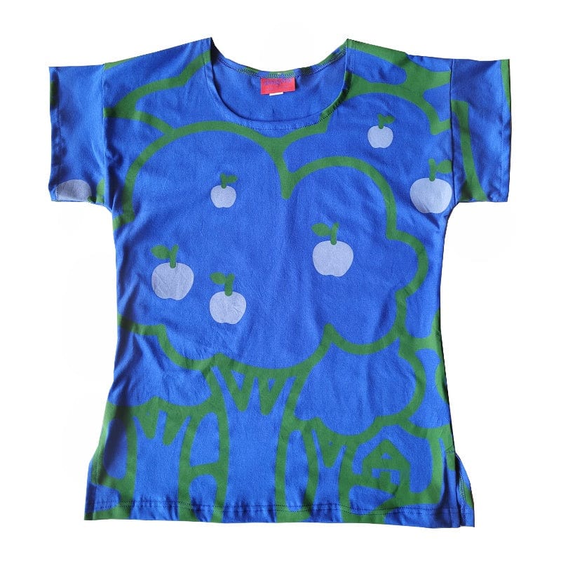 Dragstar Classic Tee - Apple Walk Blue Australian Made Womens ethical fashion Slow fashion made in Sydney Screen printed in Sydney made in Sydney