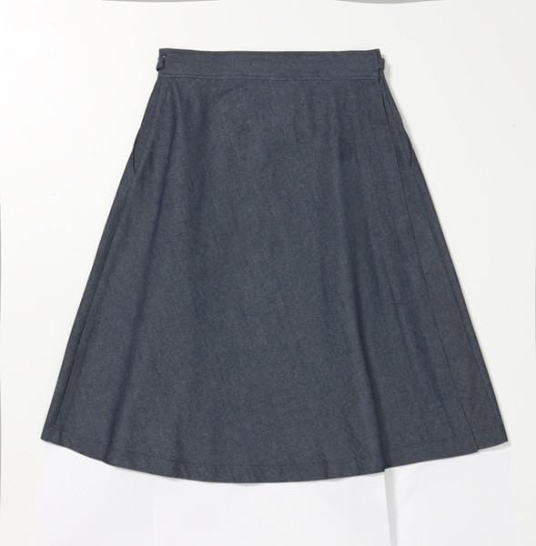 Double Wrap Skirt -Dark Denim
