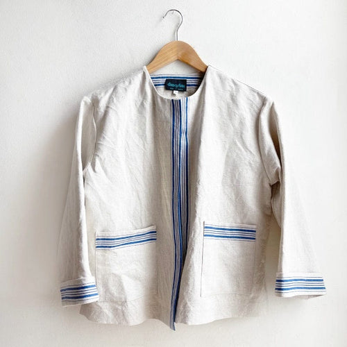 Vintage French Linen Boxy Jacket