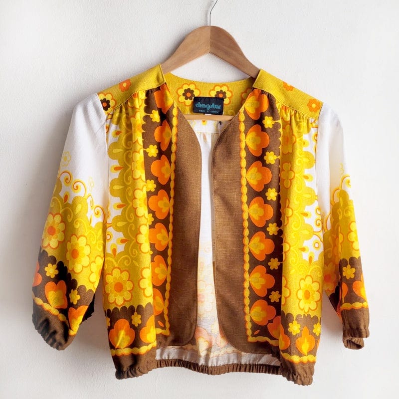 Bolero Yellow/Brown Floral M/12 (ONE OFF)