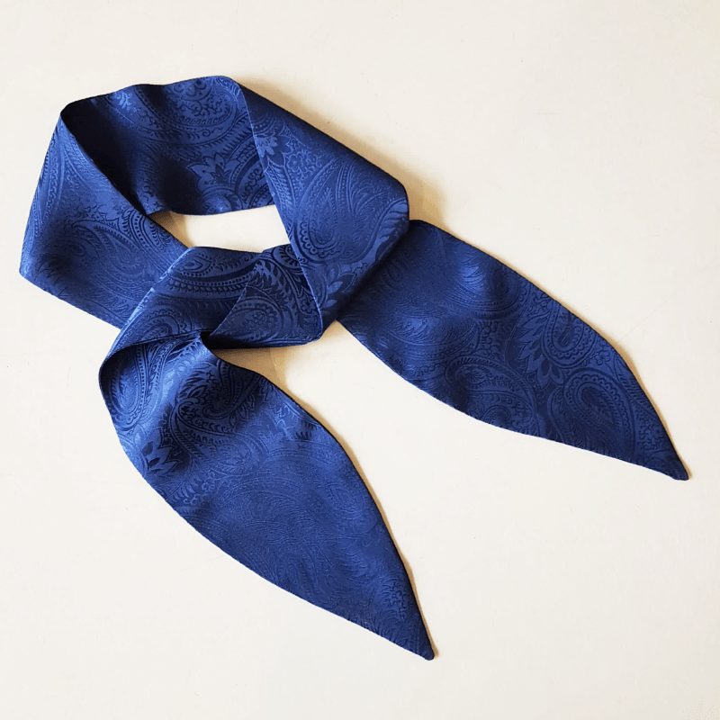 Silk Neck Ties - Navy Pattern