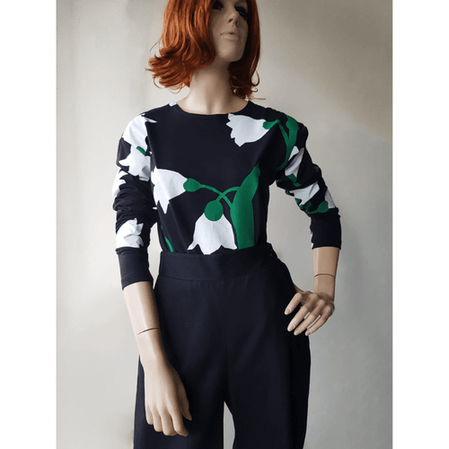 Dragstar LS Slouchy Cotton tee With Snowflake Print