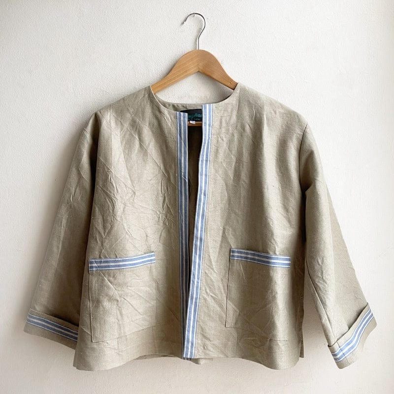 Vintage French Linen Boxy Jacket