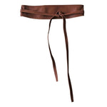 Dragstar Leather Double Tie Belt - Dark Tan