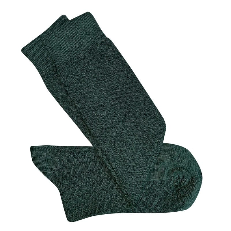 Tightology Long Herringbone Socks - Green