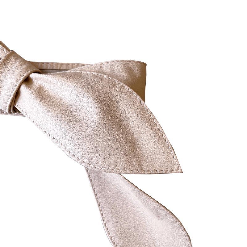 Dragstar Leather Tie Belt - Blush