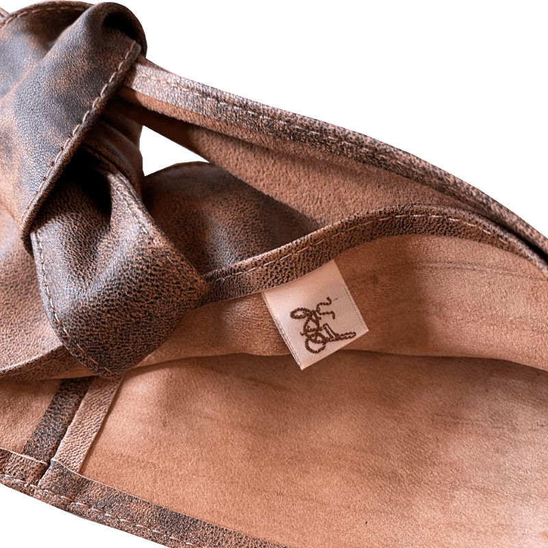 Leather Double Wrap Belt - Stonewash Tan