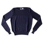 Boatneck Zig-Zag Jumper - Navy Merino Wool jumper of Inisherin finding the perfect fisherman’s jumper for your wardrobe 