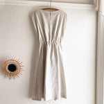 Bateau Dress Linen Blend - Stripe