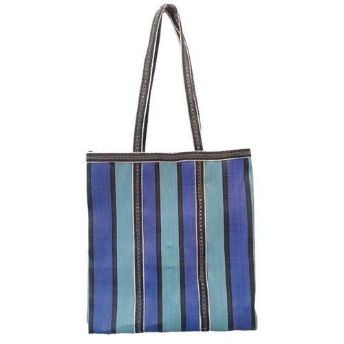 Recycled Plastic Tote Bag - Blue
