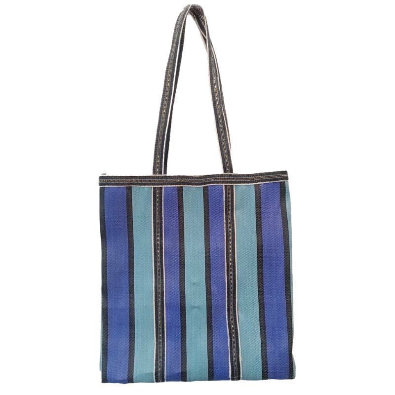 Recycled Plastic Tote Bag - Blue
