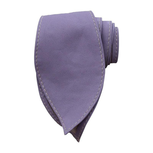 Leather Tie Belt - Lavender