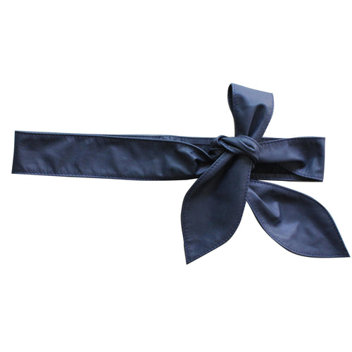 Leather Tie Belt - Lavender