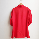 Pussy Bow Blouse - Red