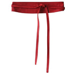 Dragstar Leather Double Tie Belt - Red
