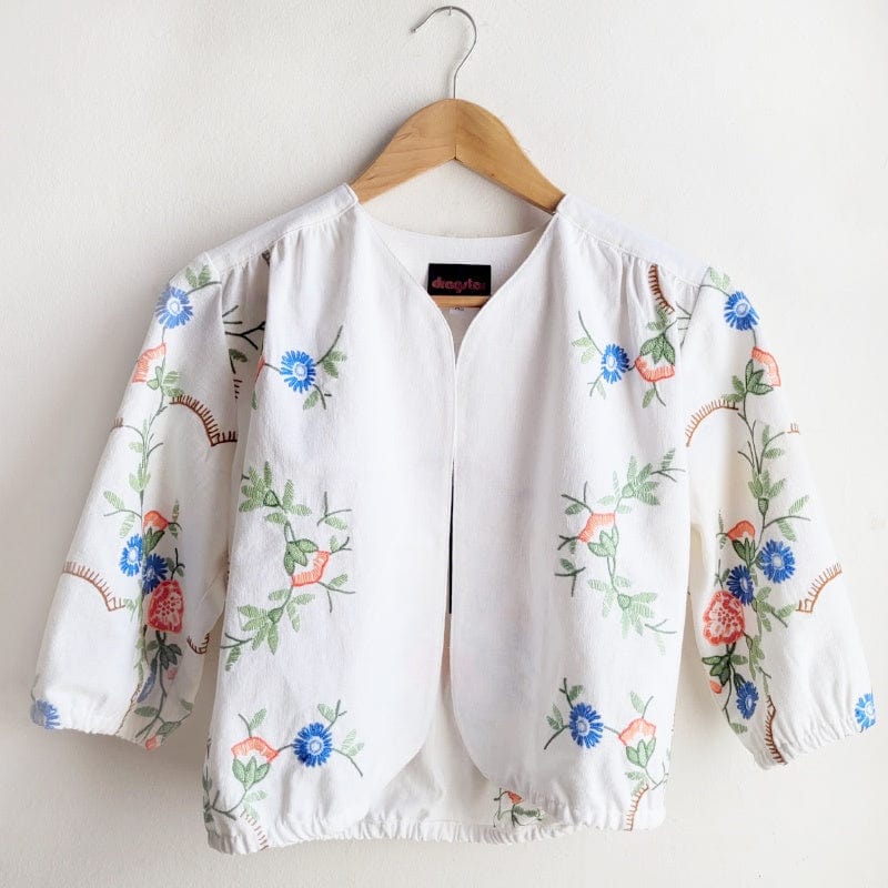 Bolero White/Blue/Pink Floral M/12 (ONE OFF)