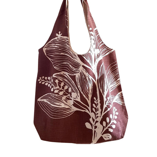 dragstar clothing sydney 100% cotton screen printed shopper bag foliage apple gren duck