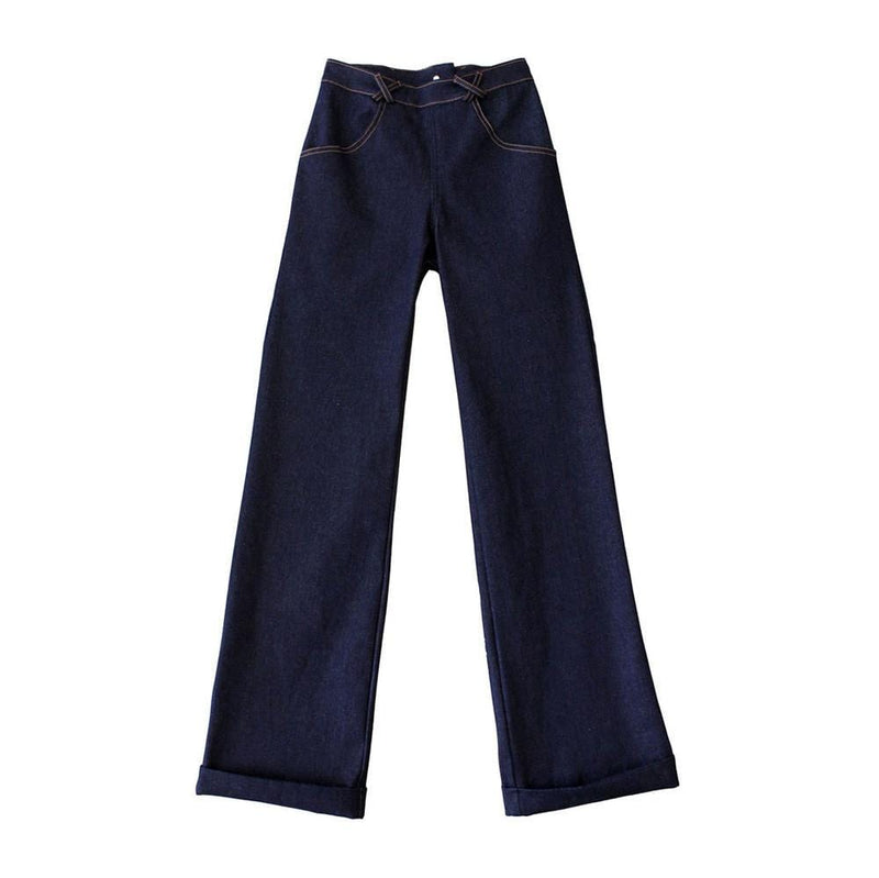 Dragstar Wide Leg Zip Back Jeans - Dark Denim