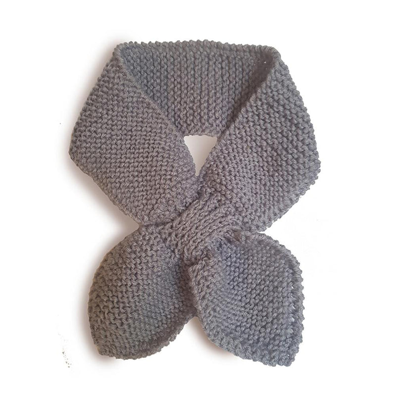 Hand Knitted Neck Warmer - light grey